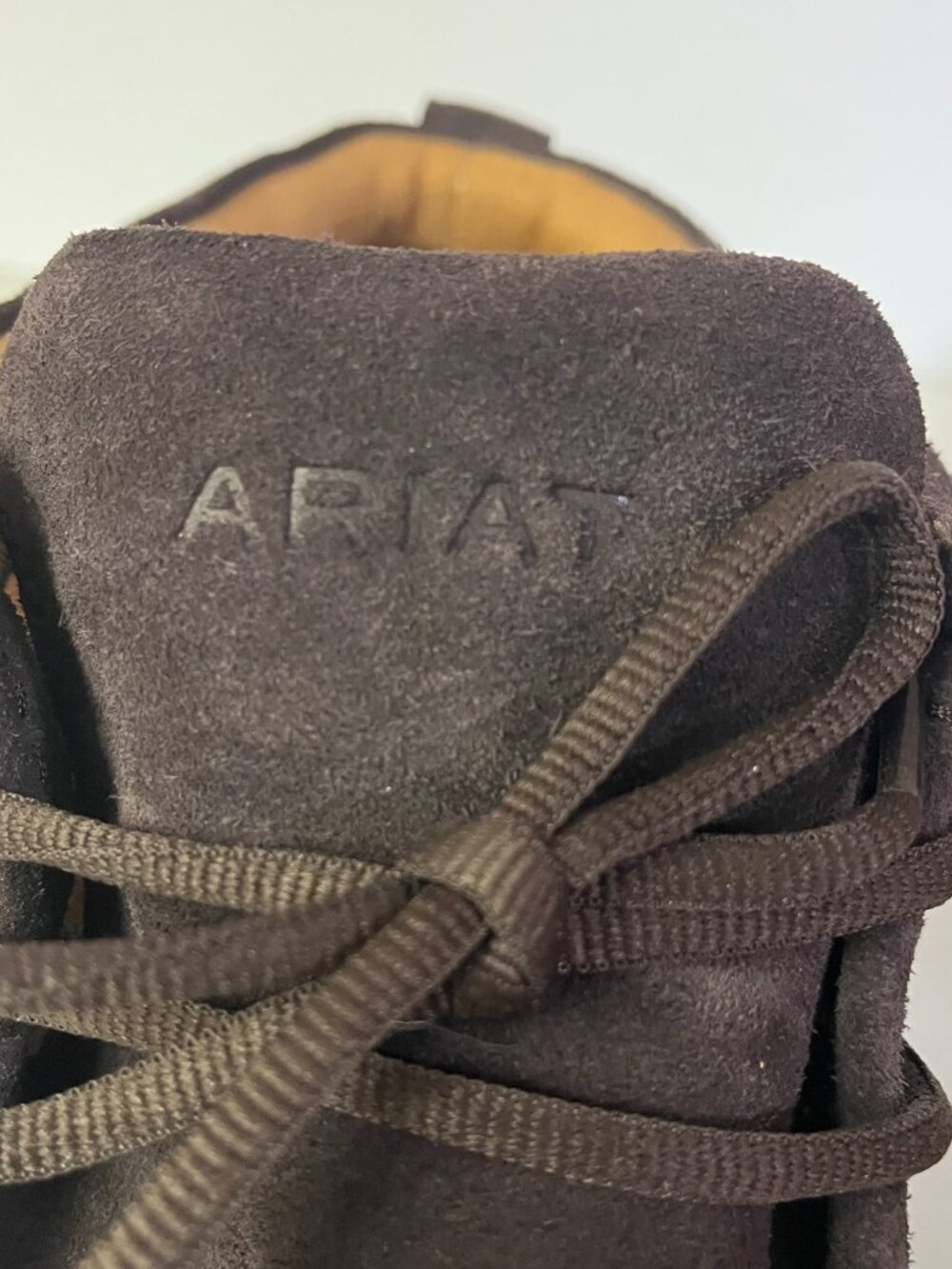 Ariat Boots Clean Country Suede Moc Toe Fudge Brown Mid Cut Ankle Men's 13D - Picture 11 of 11
